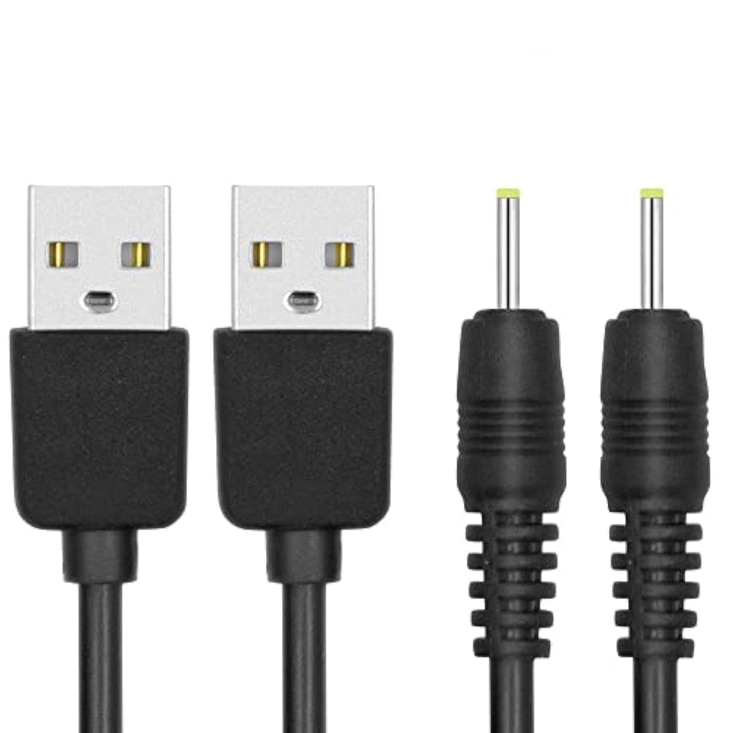 [2 Pack Usb Dc Power Cable 2.5Mm X 0.7Mm, Usb Charging Wire 5V Barrel Jack Plu