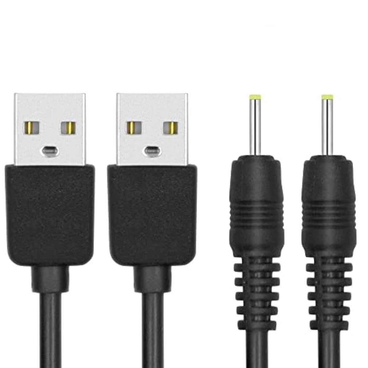 [2 Pack Usb Dc Power Cable 2.5Mm X 0.7Mm, Usb Charging Wire 5V Barrel Jack Plu