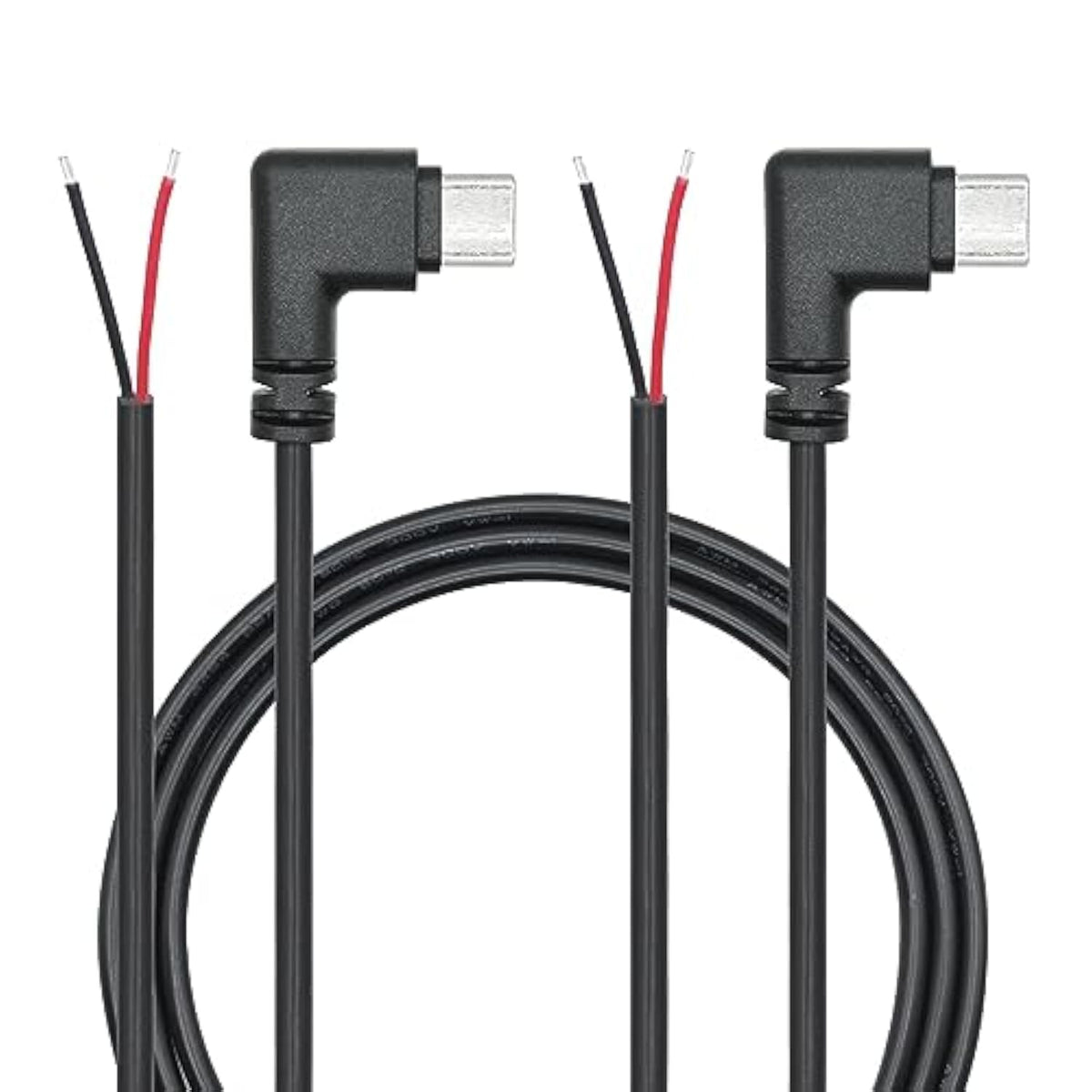 Right Angle Usb C To 2 Pin Bare Wire Open End Wire 1M/3Ft, 90 Degree Usb Type