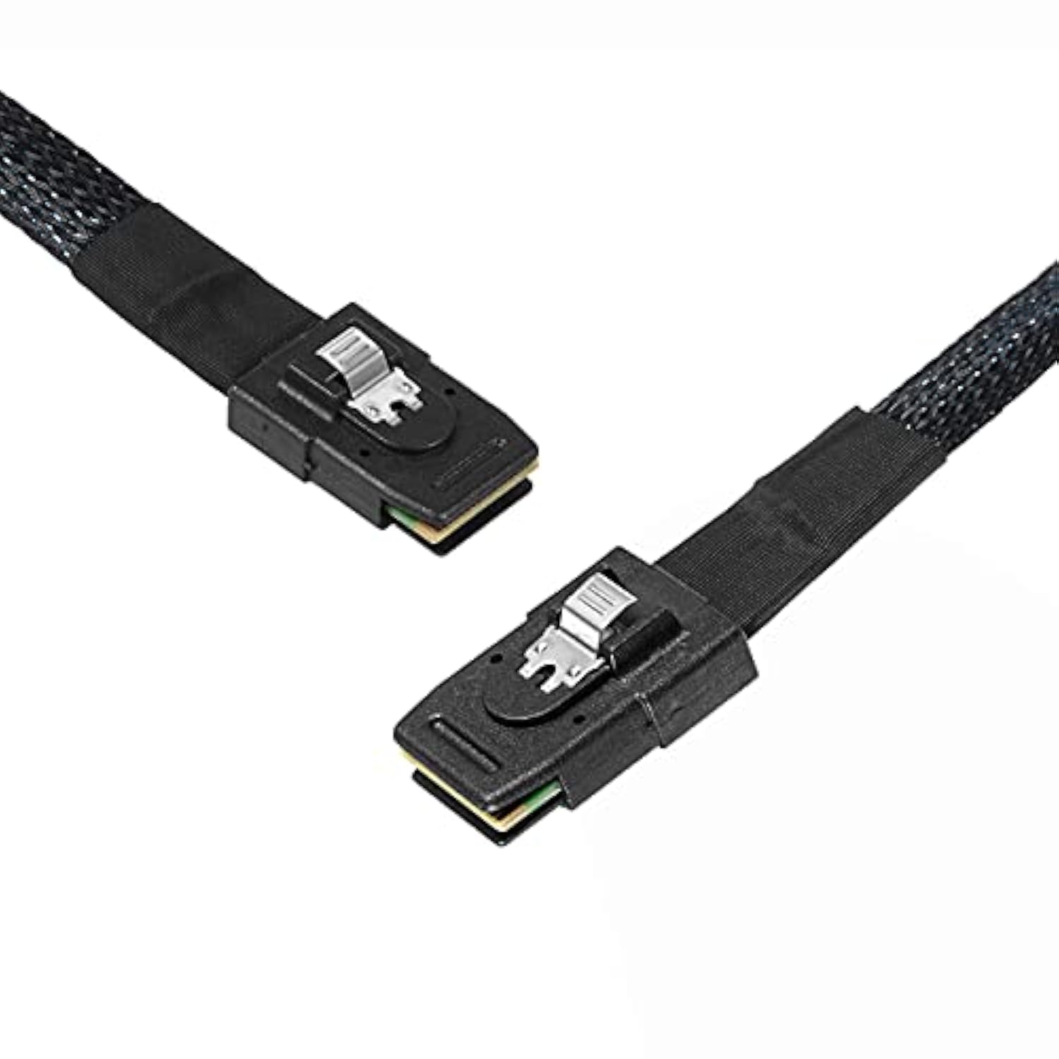 Slim Line Mini Sas 4.0 Sff-8654 4I 38 Pin Host To 4 Sata 7 Pin Target Hard Dis
