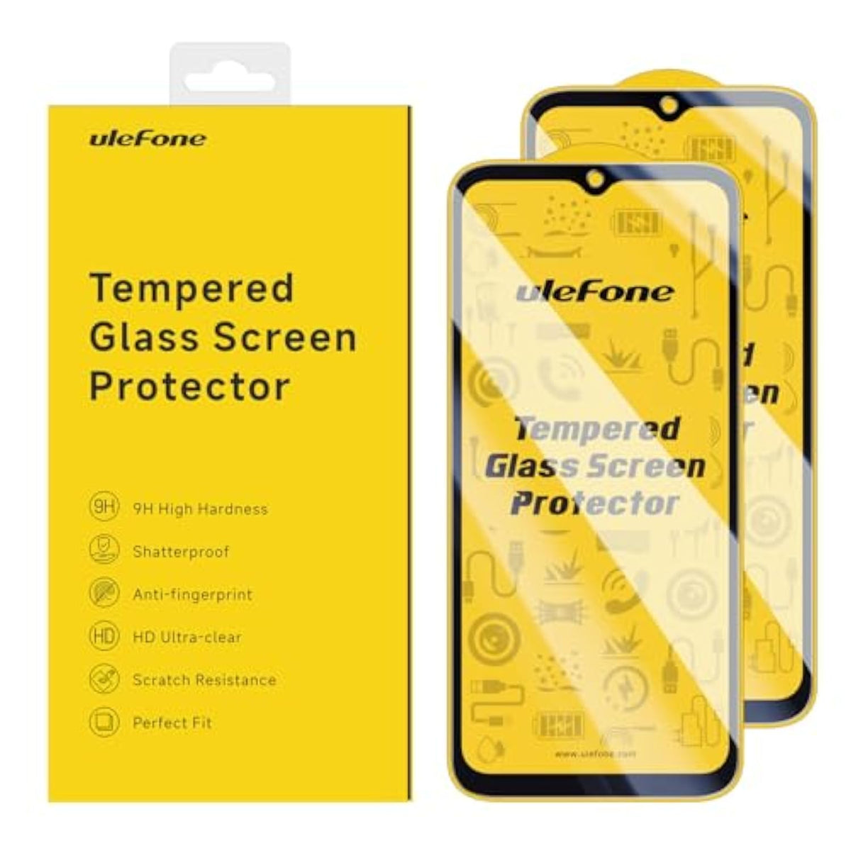 2-Pack Screen Protector Armor 28/29 Series, Shatterproof Tempered Glass [9H Hardness] [99.99% Hd Clear] [Anti Fingerprint] [Perfect Fit]