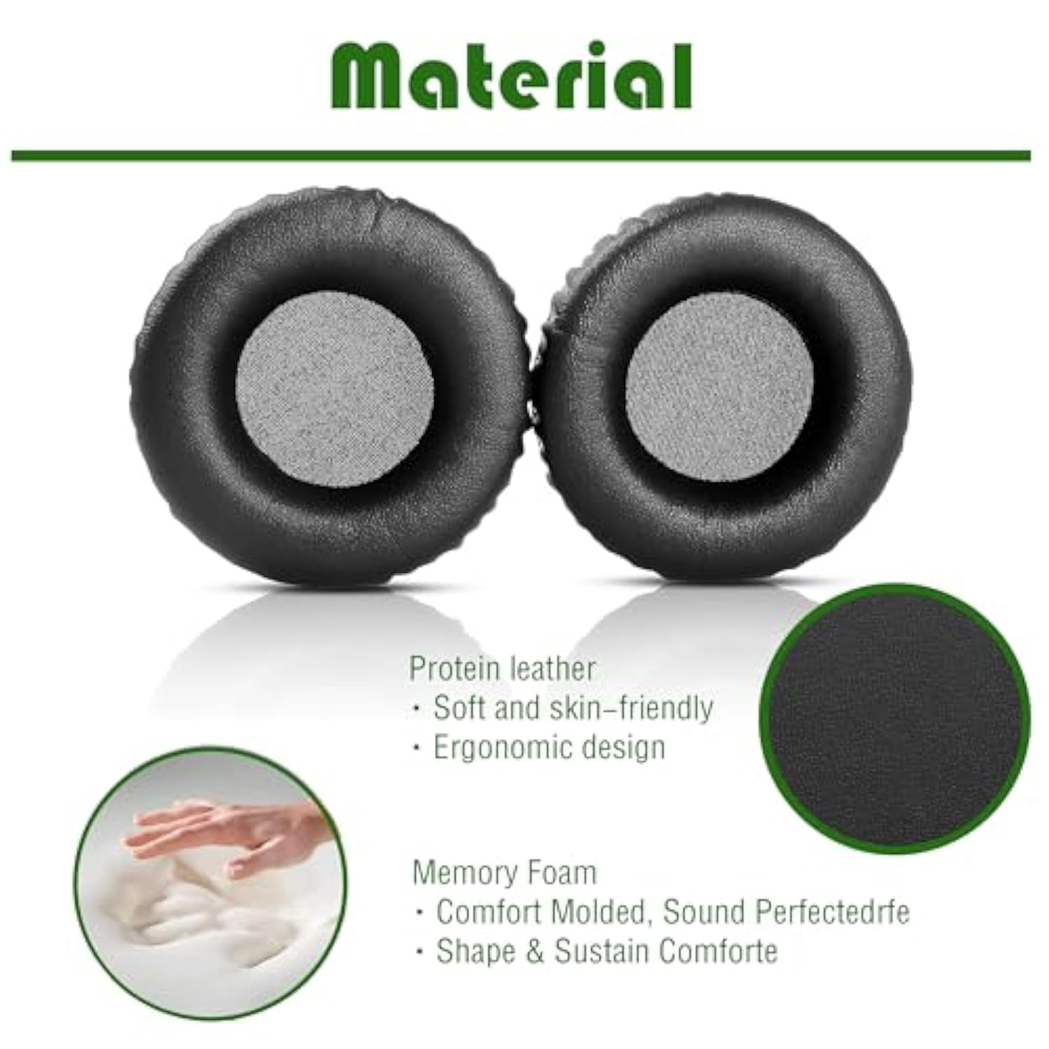 Rp-Dh1200 Dj Earpads Replacement Ear Cushions Compatible With Panasonic Technics Rp-Dh1200 Dj,Rp-Dh1250-S Dj,Rp-Dh1210 Headphone Earcups Parts-90Mm