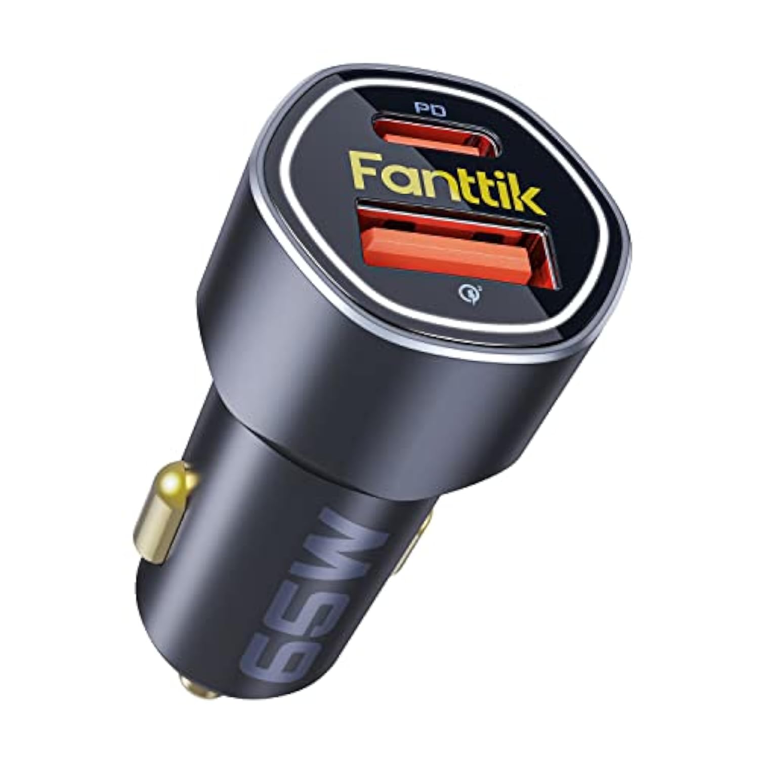 65W Usb C Car Charger, Dual Port Fast Charging Car Adapter With Pd3.0 Qc3.0 Compatible With Iphone 14/14 Pro/13/13 Pro/13 Pro Max, Macbook Air, Samsung Galaxy S20/10, Pixel, Ipad Air And More