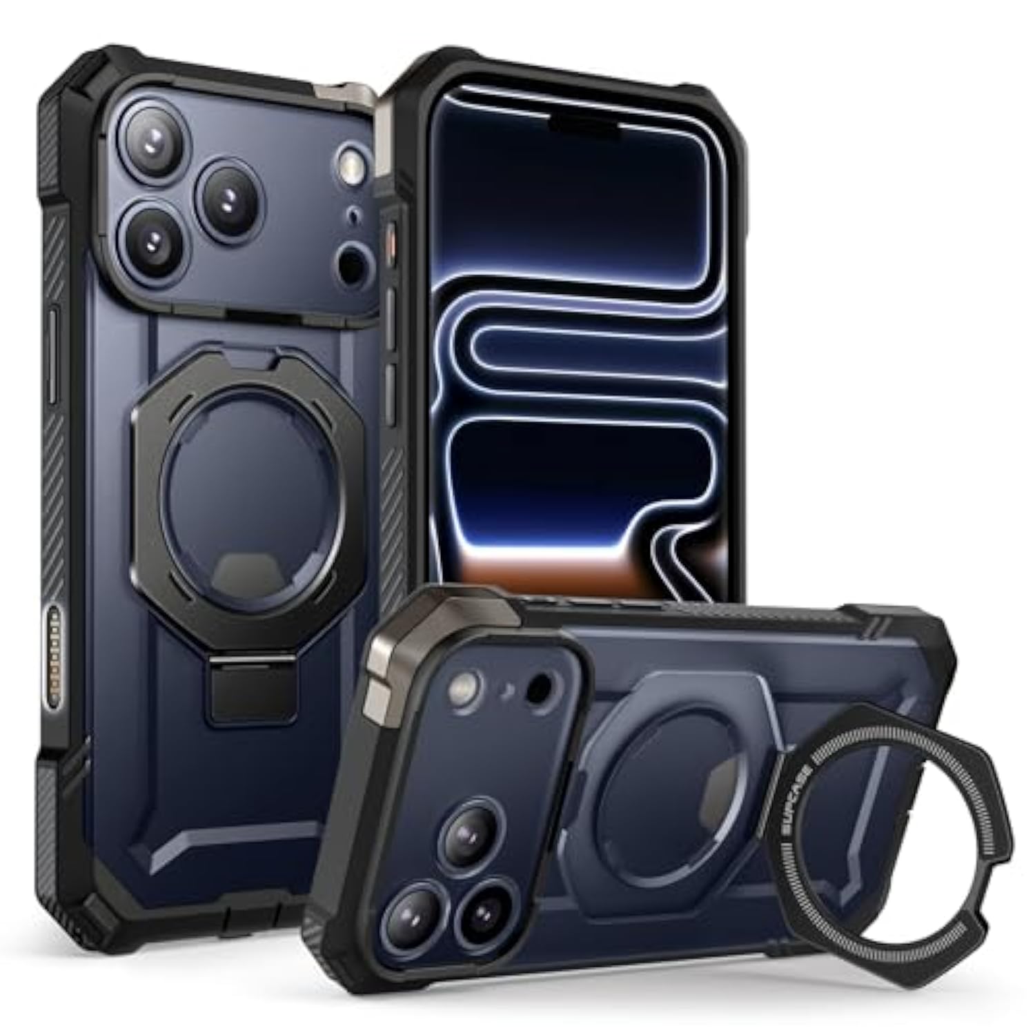 SUPCASE for iPhone 17 Pro Case with Kickstand (Unicorn Beetle Grip), [Camera Control Cover] [Compatible with MagSafe] [Military-Grade Drop Protection] Heavy Duty Magnetic Phone Case, Black