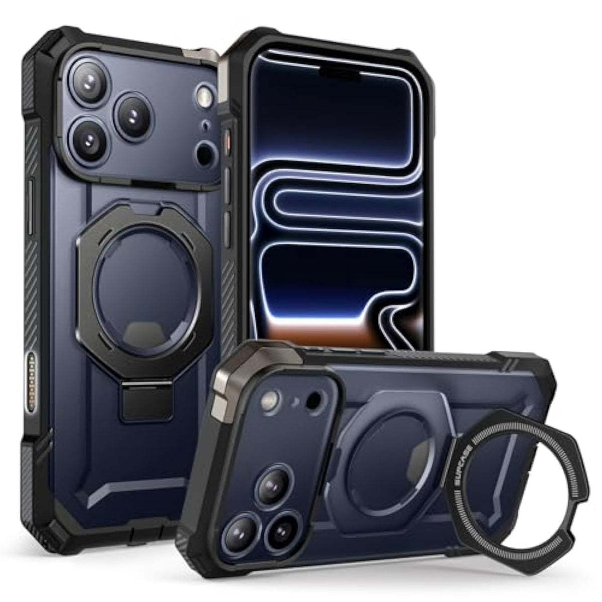 SUPCASE for iPhone 17 Pro Case with Kickstand (Unicorn Beetle Grip), [Camera Control Cover] [Compatible with MagSafe] [Military-Grade Drop Protection] Heavy Duty Magnetic Phone Case, Black