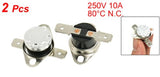 2 X Ksd301 Temperature Control Switch Thermostat 80 Celsius N.C.