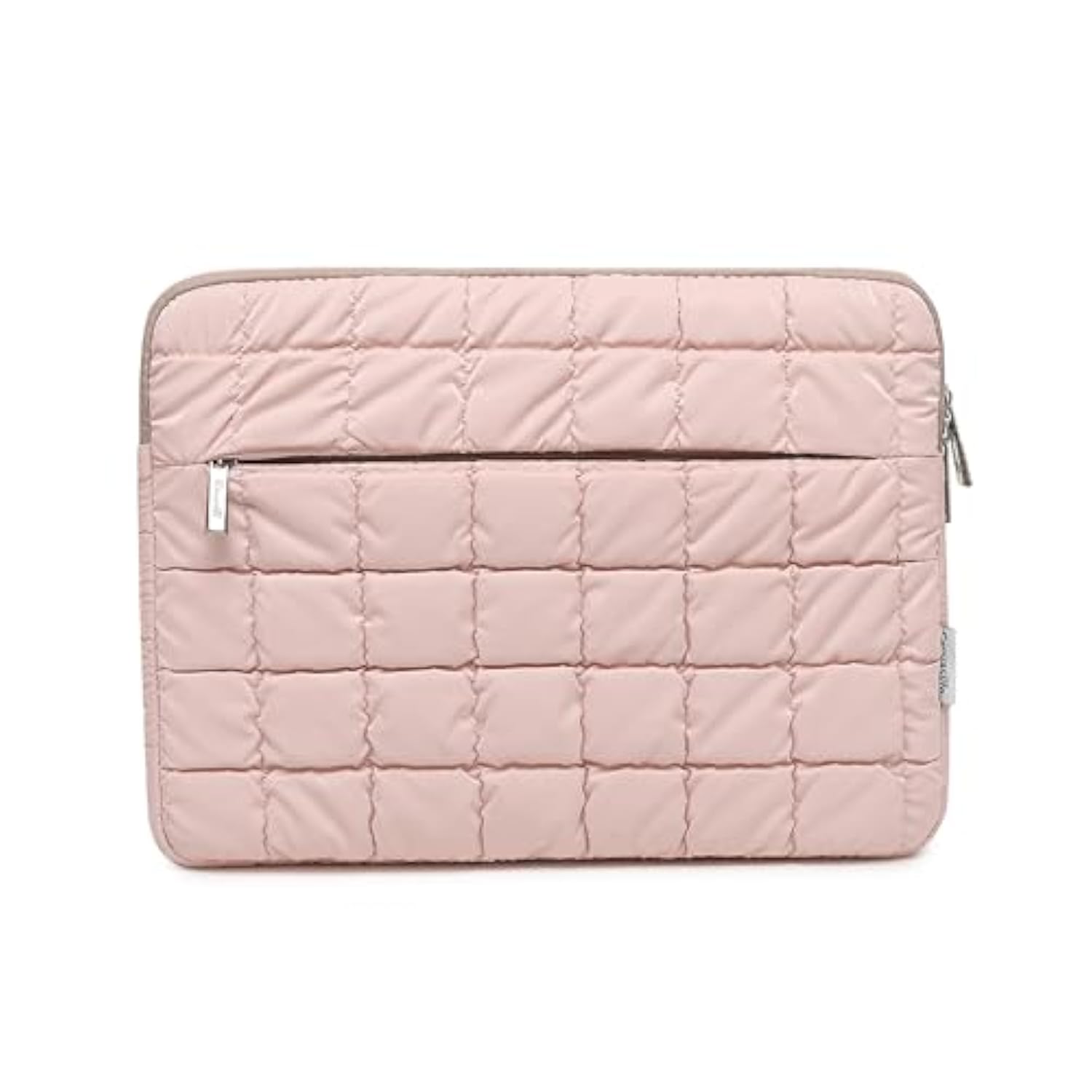 360 Protected Fluffy Notebook Sleeve Bag, 13.3 Inch Protective Case Quilted Puffy Laptop Sleeve For 13 Inch Dell,Hp,Asus,Microsoft (Pink, 13 Inch/13.3 Inch)