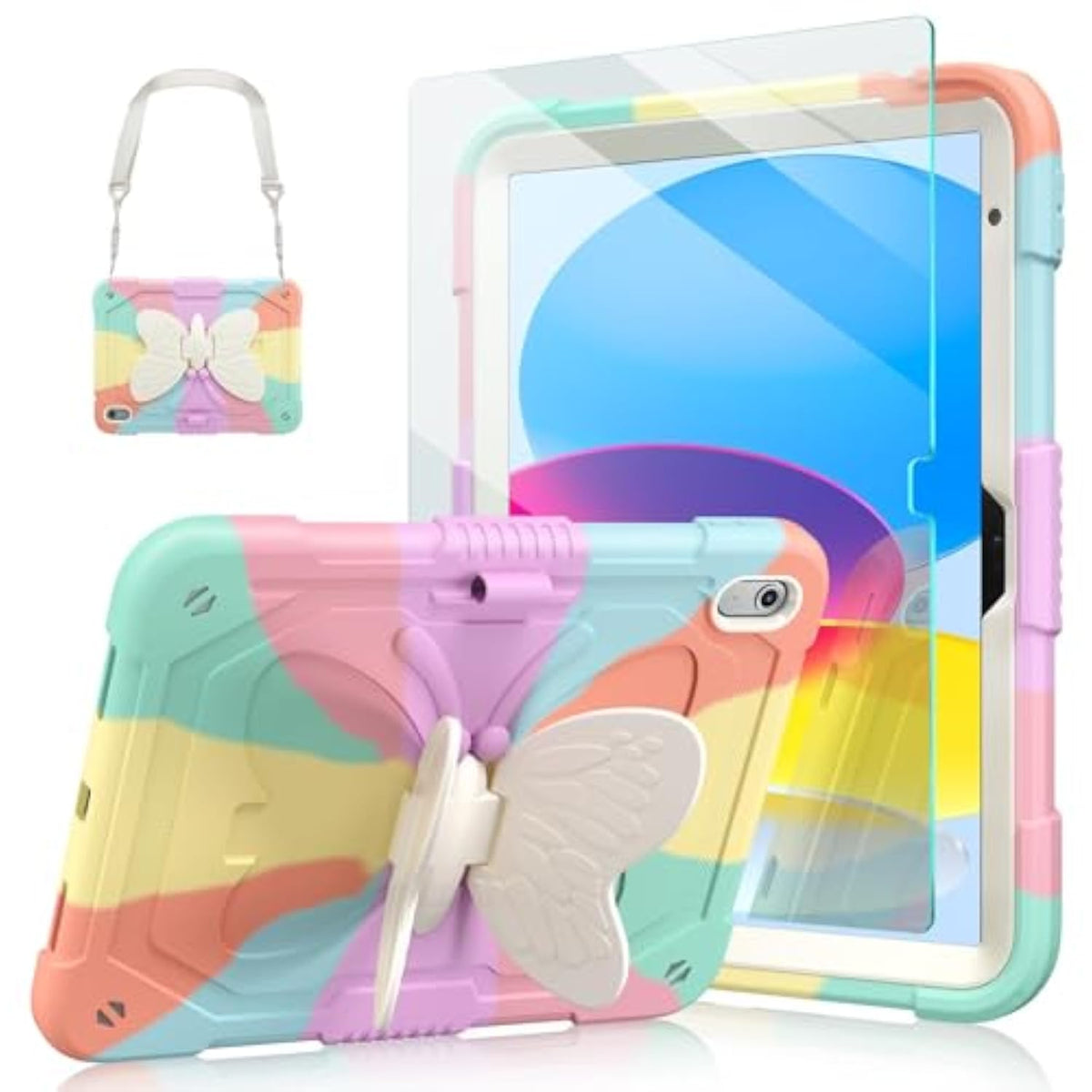 Ipad 10Th Generation 10.9 Inch 2022 For Kids Girls, With Tempered Glass Screen