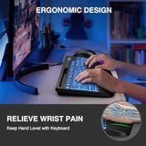 Large Print Backlit Keyboard, Wired Usb Lighted Computer Keyboards With 7-Colo