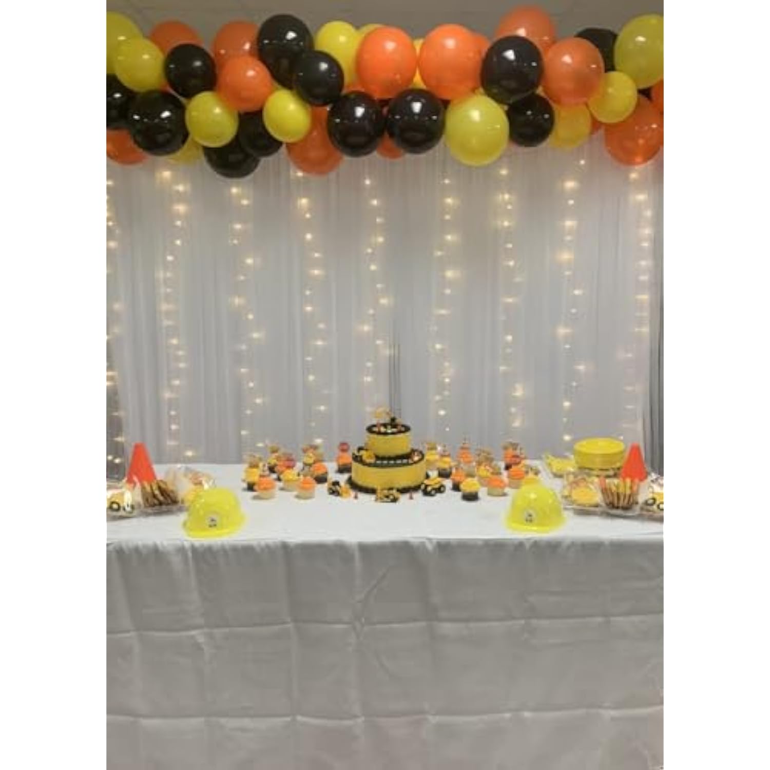 Latex Balloons 60 Pack 12 Inches Black,Yellow,Orange Balloons,Birthday, Wedding, Baby Shower, Party Decoration
