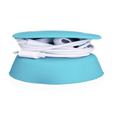 - Tangle-Free Earphone/Earbud Case, Compact Storage System, Silicone (Teal, Set Of 1)