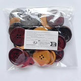 30Pcs Big Size 40Mm 1 1/2" Round Wood Buttons 4 Holes Craft Sewing But