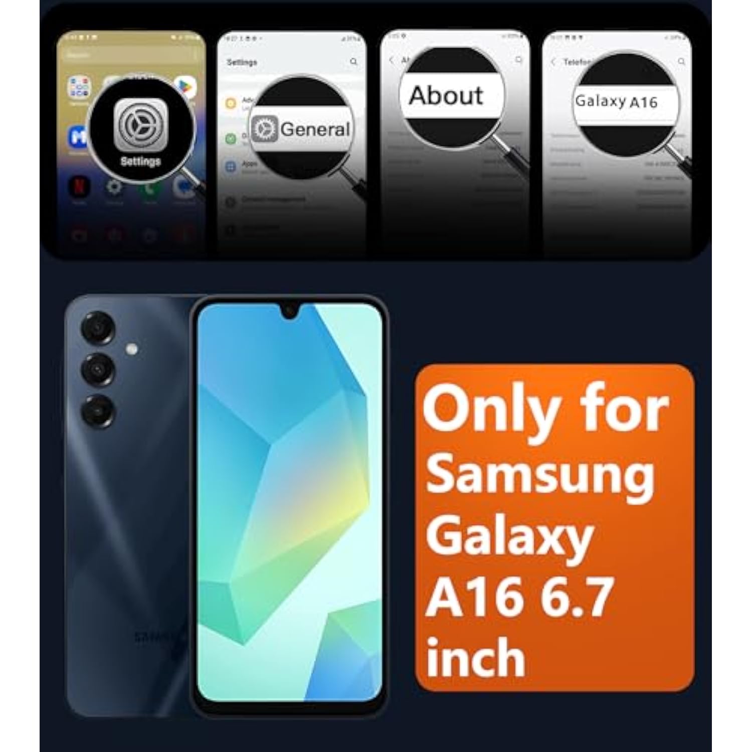 Samsung Galaxy A16 5G Magnetic Matte Rugged Case 6.7 Inch Black