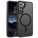 For Samsung Galaxy S22 Case, S22 Magnetic Case [Compatible With Magsafe] Translucent Matte Slim Shockproof Women Men Protective Case Cover For Samsung S22 6.1", Black