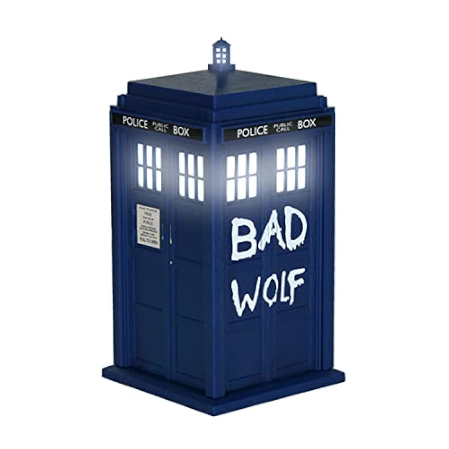 Doctor Who Bad Wolf Tardis Wireless Bluetooth Speaker Plays Music, Lights Up, Accurate Sounds Effects |Gifts For Men Or Women - Best Gifts Birthday Collectibles For Doctor Who