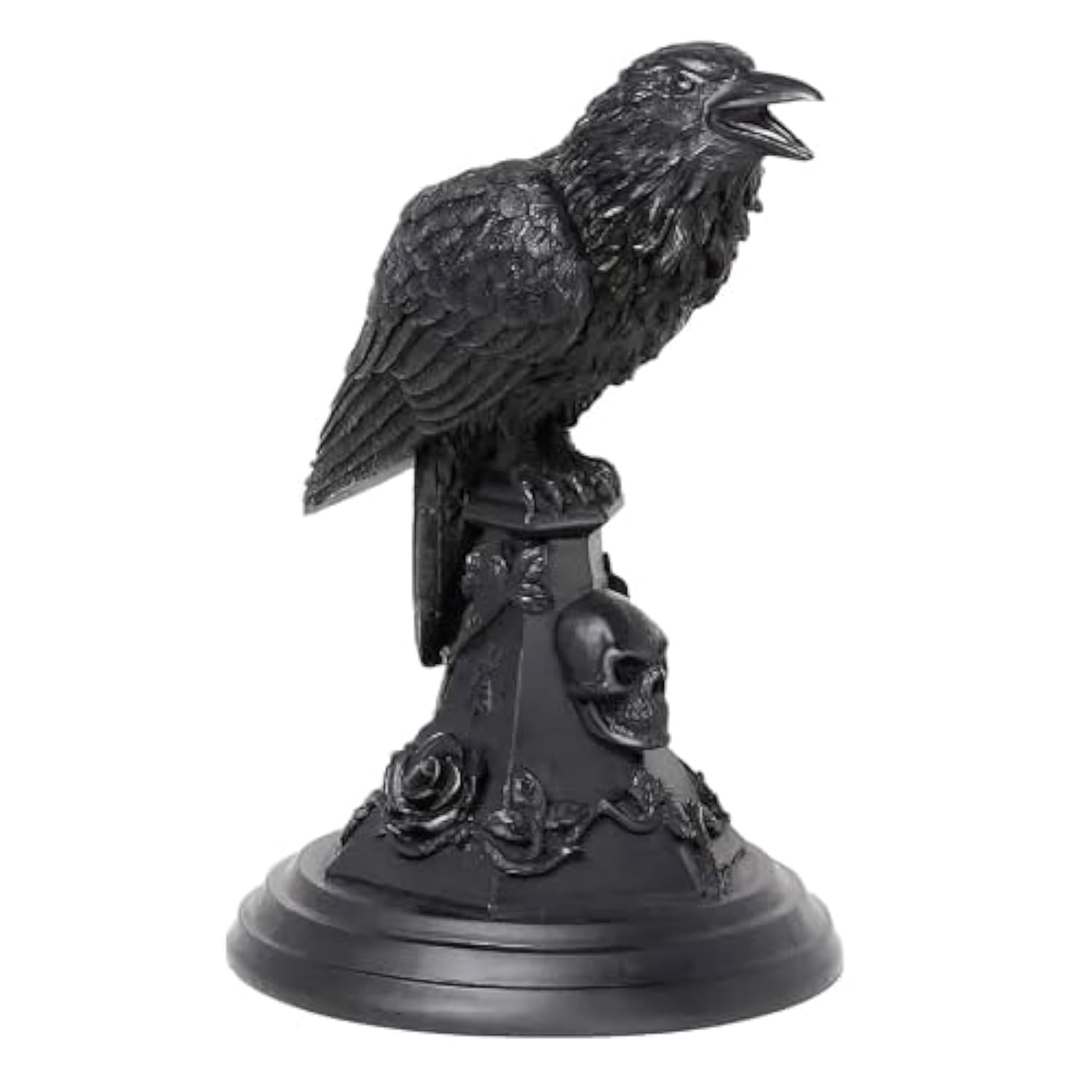 Halloween Candleholder Gothic Decor Black Raven Candlestick Holder, Resin Ornament, Home Desktop Decoration Candle Holder, Christmas Decor, Party Favors, Dense Room Decor (Crow)