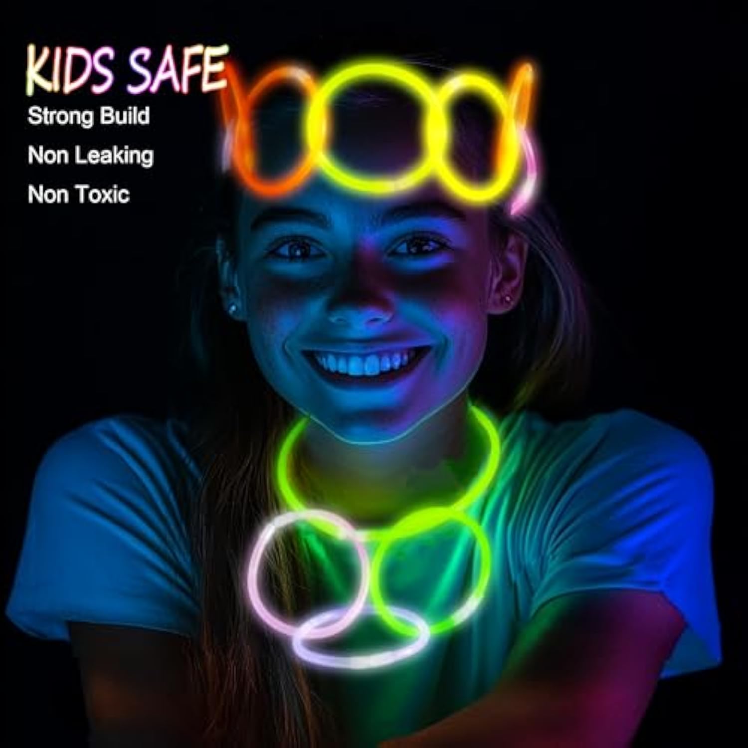 300 Ultra Glow Sticks Bulk Party Pack?8" Neon Glowsticks Easter Party Favors?Glow Sticks For Kids?Halloween Glow In The Dark Party Supplies Pack?With Bracelets And Necklaces
