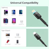 2Pack Carplay Usb-C To Lightning Iphone Usb Coiled Charger Cable For Car,4Ft Apple Short Charging Cord Sync Data Retractable Charger Connector For Iphone14/13/12/11 Se/Xr/Ipad[Mfi Certified]-Black