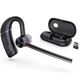 Bh71 Pro Bluetooth Headset With Usb Dongle, Teams Certified, 4 Noise Cancelling Microphone, Fit For Computer Laptops, Wireless Earpiece For Business Office Work Calling