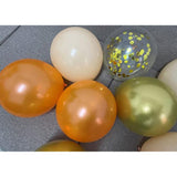 Metallic Orange Cream Gold Balloons Nude Balloons for Birthday Harvest Party Decorations