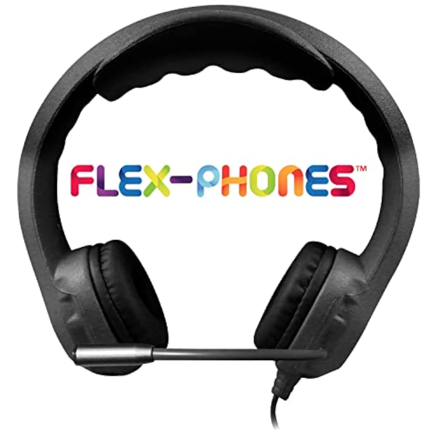 HamiltonBuhl Kid's Flex-Phones TRRS Headset with Gooseneck Microphone, Black