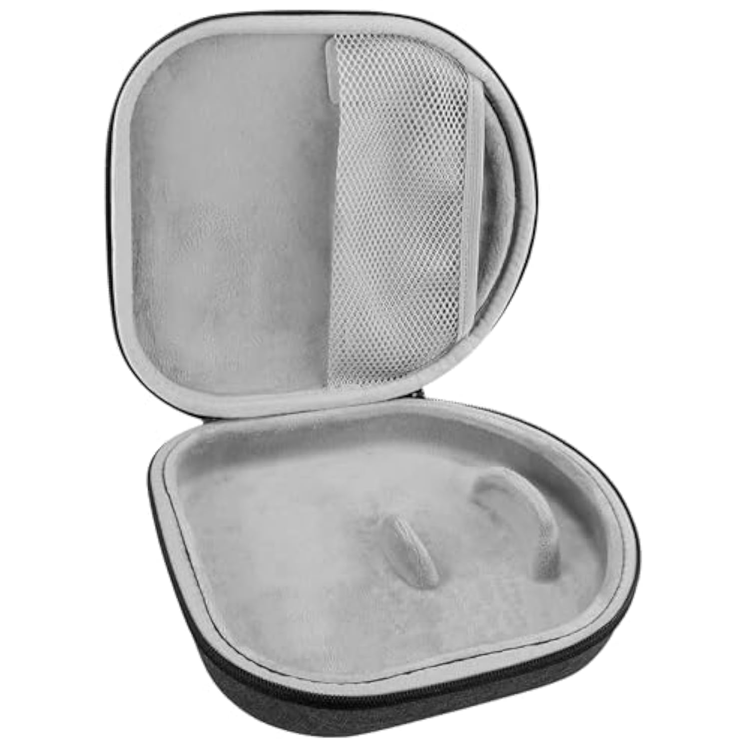 Geekria Shield Headphones Case for Lay Flat Over-Ear Headphones, Replacement Hard Shell Travel Carrying Bag with Cable Storage, Compatible with Steelseries, B&W, Skullcandy Headsets (Grey)