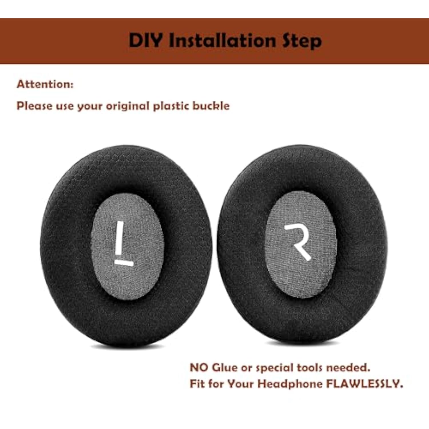 Breathable Headset Earpads Replacement Headphone Ear Pads Compatible With Infurture H1 Wireless Headphone