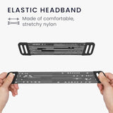 kwmobile Headband Pad Compatible with Logitech G733 / G335 / G535 Headphones - Elastic Nylon Replacement - Black/White