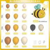 Bumble Bee Balloon Garland Kit,Yellow Coffee Black And Beige Bee Balloon Arch For Sweet Honey Bee Baby Showers,Gender Reveal Mama To Bee Party Fall Wedding Birthday Party Supplies