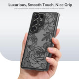 Black Rose Slim Protective Cover for Samsung S24 Ultra