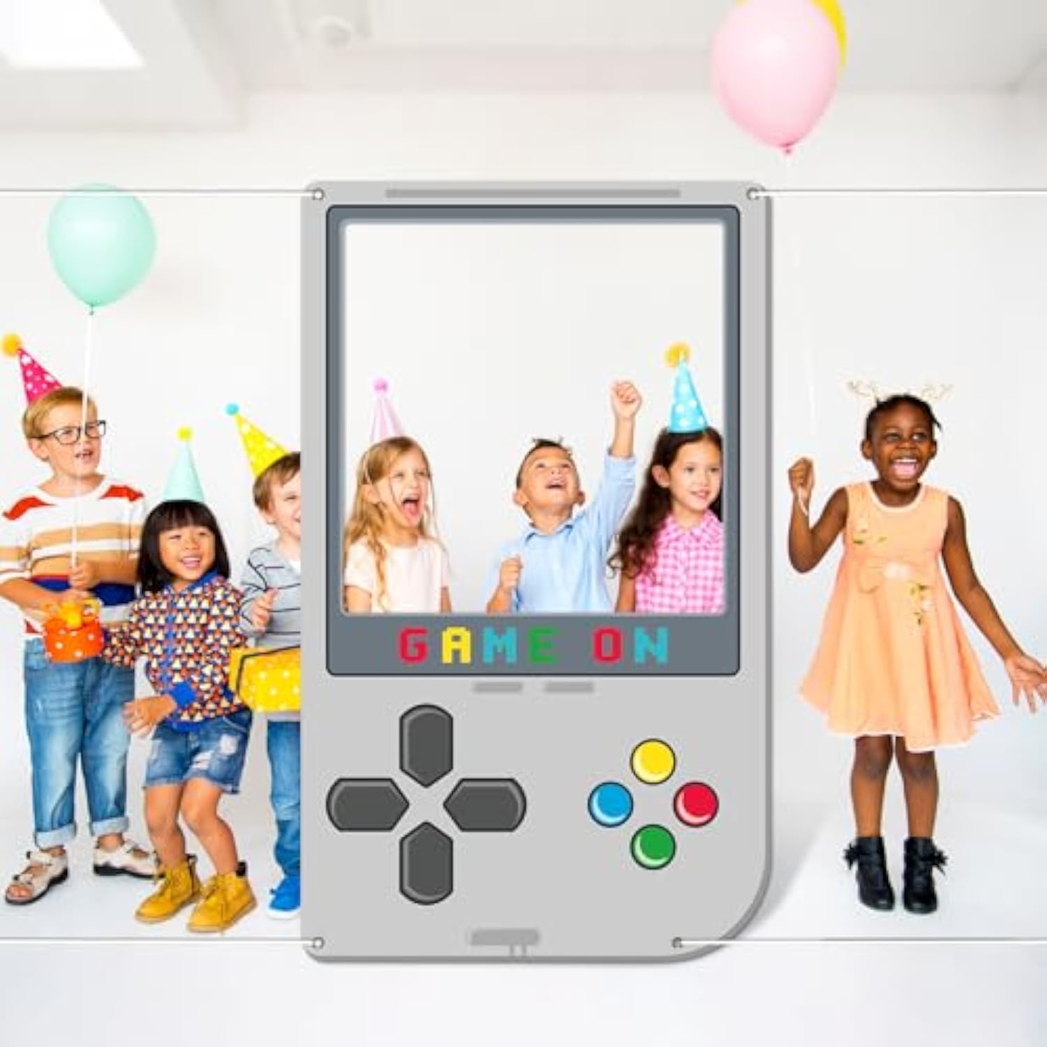 Game On Photo Prop Video Game Birthday Party Decorations Gaming Theme Backdrop Banner Handheld Gaming Console Photo Booth Frame Background For Boys Birthday Gamer Favor Supplies 73X44Inch