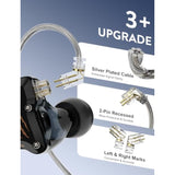 In Ear Monitors Headphones, Hifi Wired Earbuds With Noise Isolating, Type-C With Microphone Earphone, Iem Headset With Detachable Recessed 2Pin Cable For Gaming, Musicians, Singer (With Mic Usb-C)