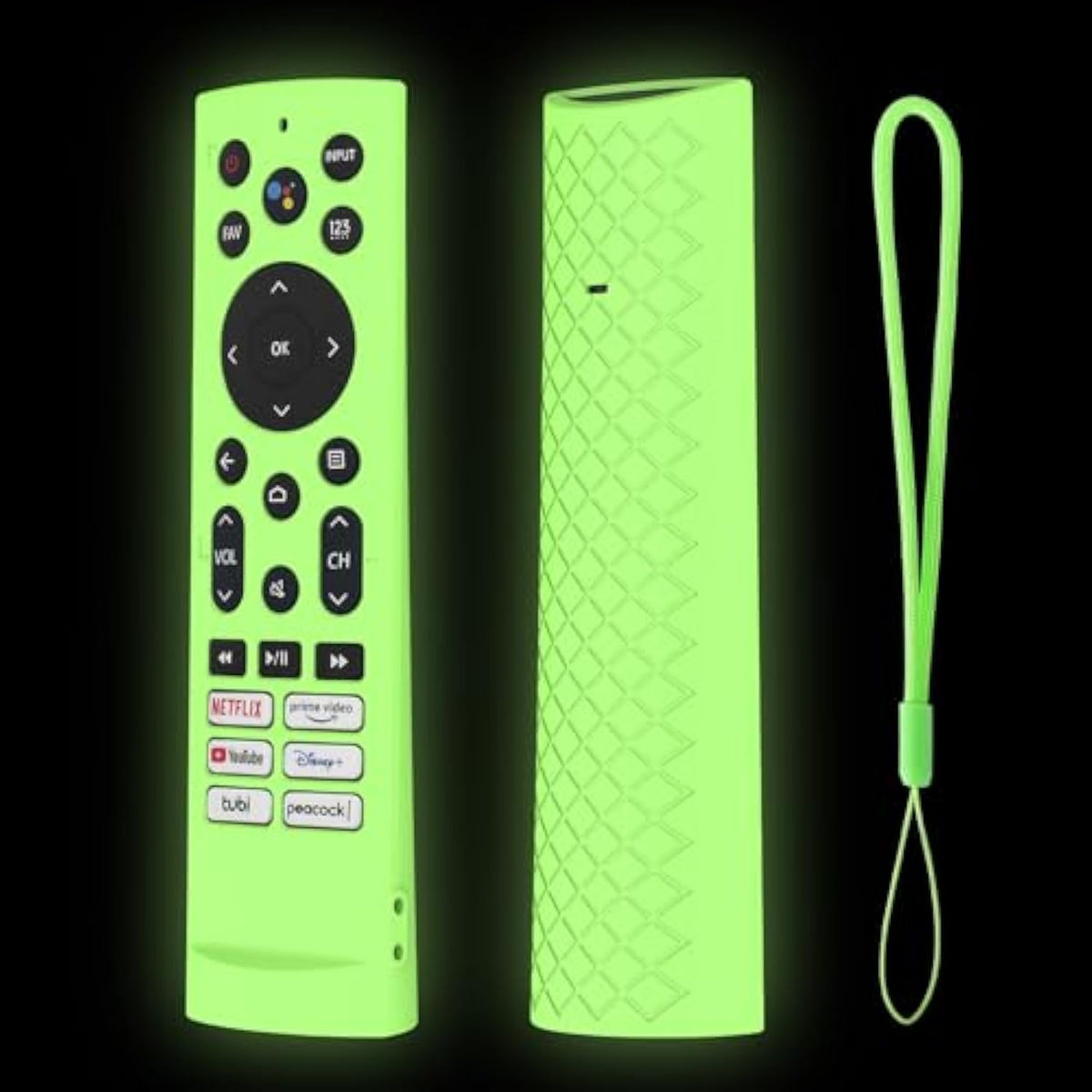 Silicone Remote Case For Hisense U8 Tv Remote, Erf3A90,U7G U9G Series 4K Uled Remote Skin, Glow Green