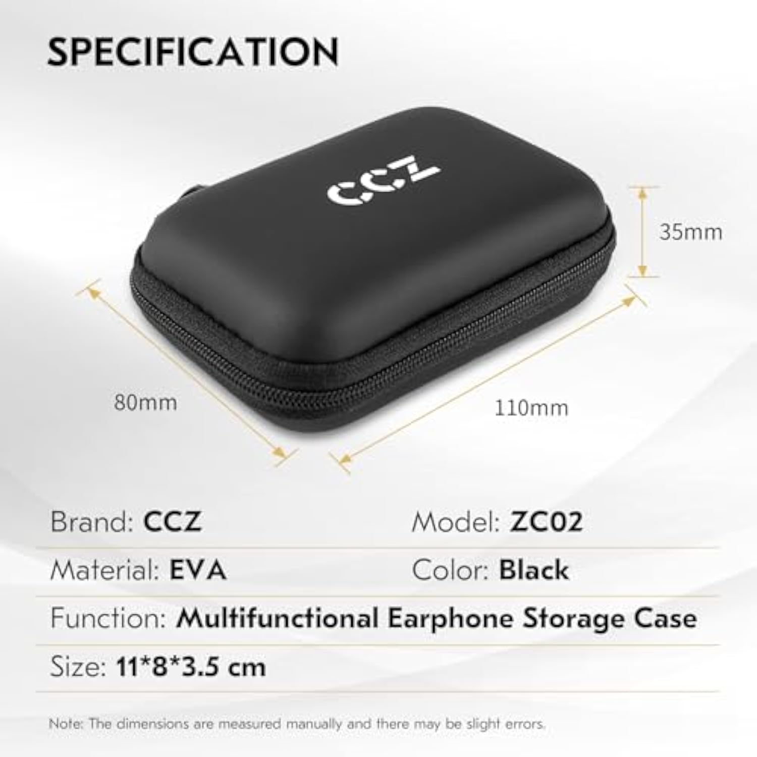 Kz Zs10 Pro In Ear Monitor Case,Ccz Zc02 Eva Leather Storage Box,Waterproof Earphone Storage Box,Travel Carrying Case,Pressure Resistant Box,Earphone Storage Bag Suitable For Edx Pro/Zst/As10/Castor