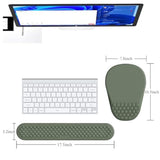Ergonomic Mouse Pad, Mouse Pad Wrist Support & Keyboard Wrist Rest With Comfortable Memory Foam Massage Bulge Wrist Rest And Non-Slip Pu Base For Pain Relief, Office, Home (Green)