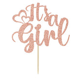 It’S A Girl Cake Topper Sweet Baby Girl Baby Shower Gender Reveal 1St Birthday Rose Gold
