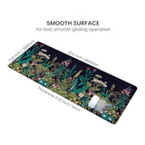 Long Gaming Mouse Pad 31.5 X 11.8 Inches, Extended Anime Mousepad, Large Desk Mat With Non-Slip Base, Full Keyboard Mat With Stitched Edges For Gaming And Office (Weeds Flowers)