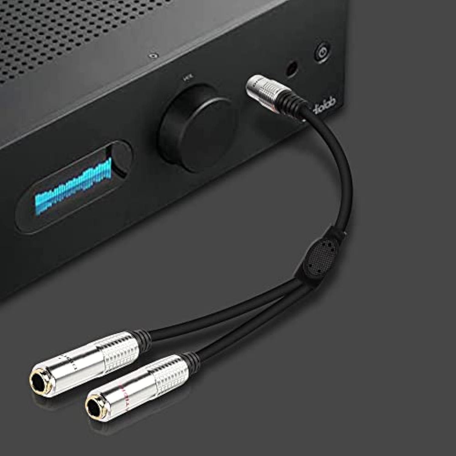 6.35Mm Ts Guitar Signal Audio Y Splitter Cable, 1/4" Male To Dual Mono 1/4" Female Adapter With Gold-Plated Ofc Hifi Ts Speaker Headphone Extension Cable-0.5M/1.6Ft