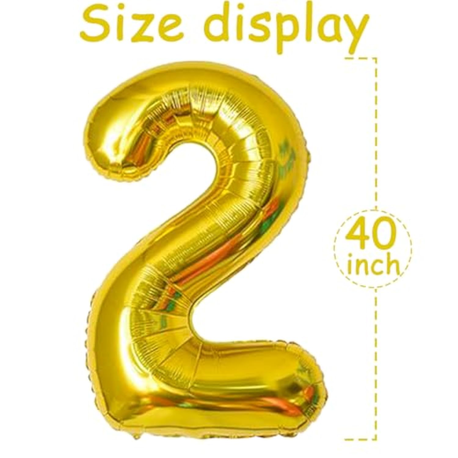 40in Gold 2026 Foil Number Balloons for New Year & Graduation Party