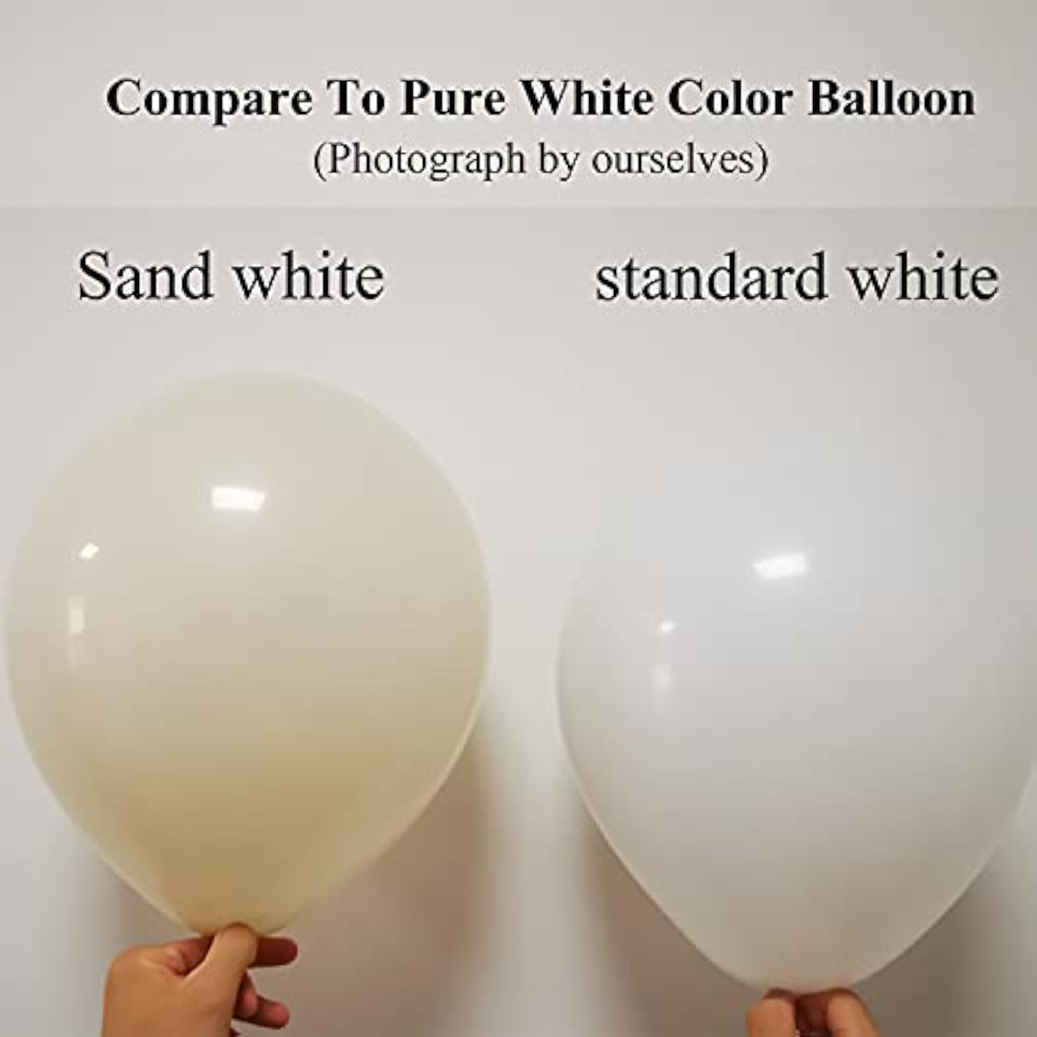 White Sand 12" Balloons (50pcs) for Baby Shower, Birthday, Wedding & Party Decor