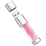 Usb Flash Drive 32Gb, Borlterclamp Cute Pink Crystal Thumb Drive Novelty Pen Drive Memory Stick