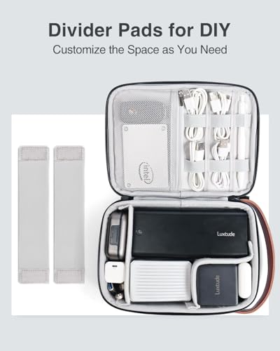 Electronics Organizer Travel Case, Portable Tech Organizer For Working/Travelling, Sturdy Hard Shell Zipper Cases For Electronics/Charger/Mouse/Hard Drive, Case Only