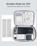 Electronics Organizer Travel Case, Portable Tech Organizer For Working/Travelling, Sturdy Hard Shell Zipper Cases For Electronics/Charger/Mouse/Hard Drive, Case Only