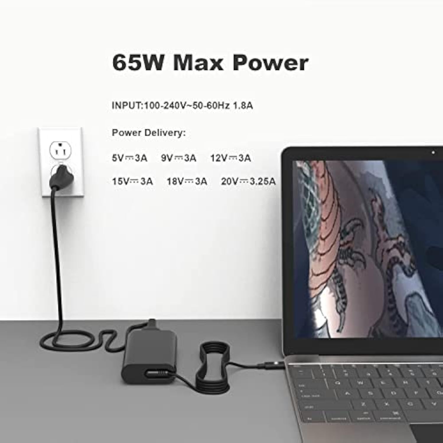 65W 45W Usb C Type C Laptop Charger For Dell Latitude 5420 7400 5520 7420 7390