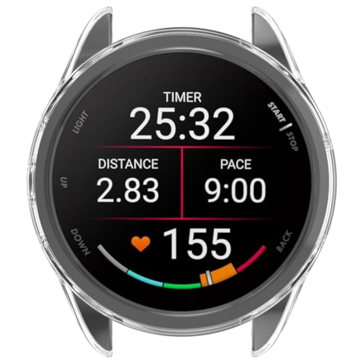 Garmin Forerunner 165/165 Music Smart Watch TPU Case with Soft Frame Protective Cover