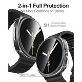2 Pack Case Compatible With Samsung Galaxy Watch 8 40Mm With Built In Tempered Glass Screen Protector, Hard Pc Case Scratch-Resistant Overall Protective Cover- Transparent