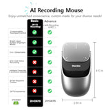 2025 New Wireless Mouse - 3 In 1 Detachable Computer Mouse, Presenter Presentation Pointers Remote With Laser, Ultra-Lightweight, Compatible With Pc/Mac/Laptop (No Chatgpt, No Recording, Silver)