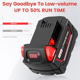 18V 6.0Ah Replace Battery For Milwaukee Mk18 Battery Compatible With 48-11-1815, 48-11-1820, 48-11-1840, 48-11-1850, 48-11-1860 Cordless Power Tools Lithium Battery