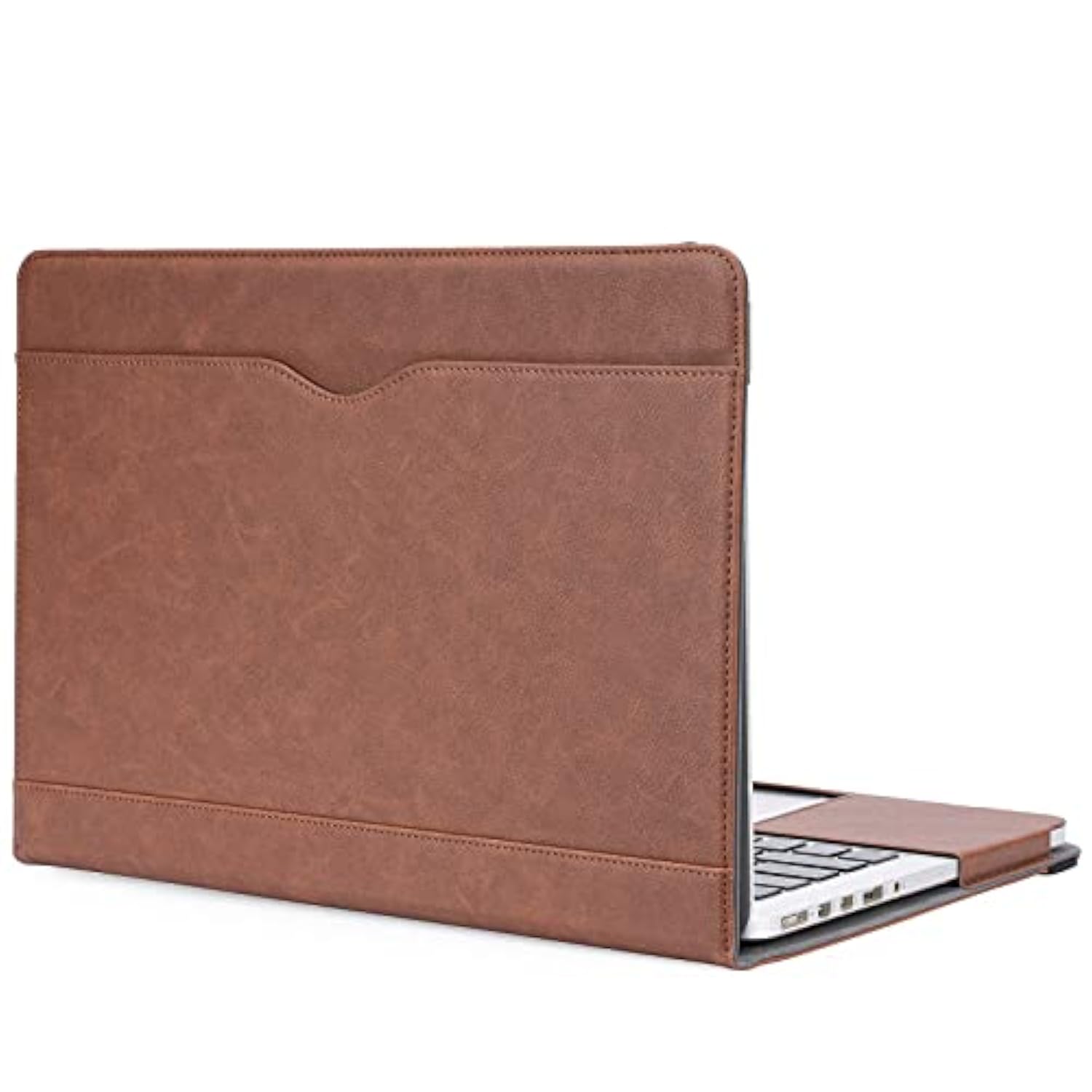 Tytx Compatible With Macbook Pro 14 Inch Leather Case 2024 2023 2022 2021 Release M4 A3112 A3185 A3401 M3 A2918 A2992 M2 A2779 M1 A2442, Protective Folio Book Cover With Keyboard Cover, Dark Brown