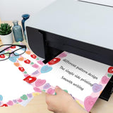 80 Sheets Valentine'S Day Stationery Paper Conversation Heart Letterhead Letter Writing Paper Single-Sided Colorful Computer Printer Paper For Note Invitation Office Printing, 8.5 X 11 In